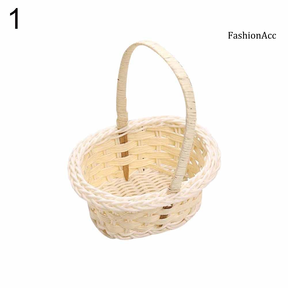 Giỏ đựng củ quả picnic thiết kế dễ thương đan sợi nhựa | BigBuy360 - bigbuy360.vn