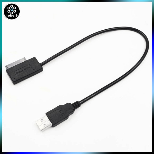 【Hades19】 Usb 2.0 To Mini Sata Ii 7+6 13pin Adapter Converter Cable For Laptop Dvd/cd Rom Slimline Drive