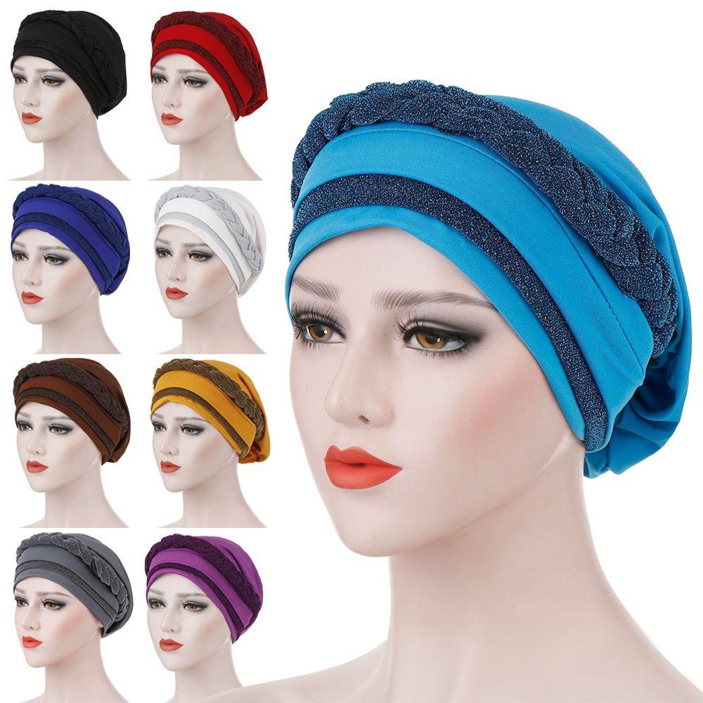 Mũ Turban Vải Satin Phong Cách Ấn Độ Thời Trang Cho Nữ