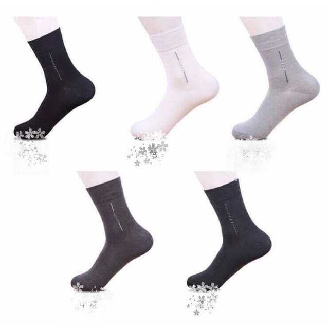 COMBO 5 ĐÔI TẤT NAM SỢI TRE CAO CỔ