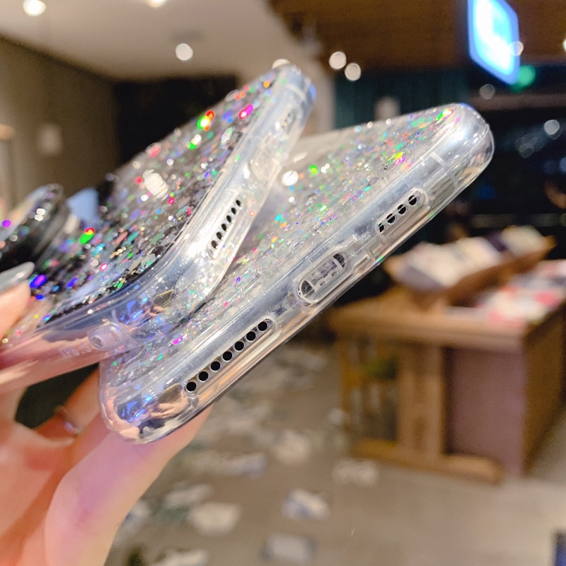 Ốp Lưng Họa Tiết Ngôi Sao Lấp Lánh Kèm Giá Đỡ Cho Iphone 6s 6 6s Plus 7 8 Plus 11 Pro Max Xs X Xr