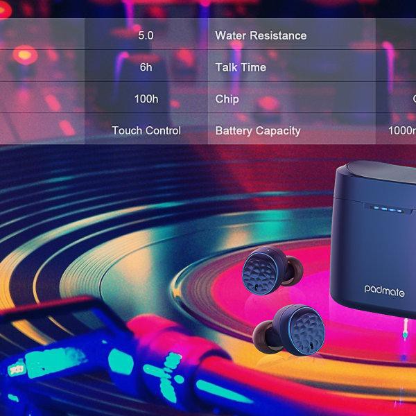 [Mã ELMS5 giảm 7% đơn 300K] Tai nghe True Wireless Padmate Tempo T5 Plus - Chính Hãng Padmate Việt Nam