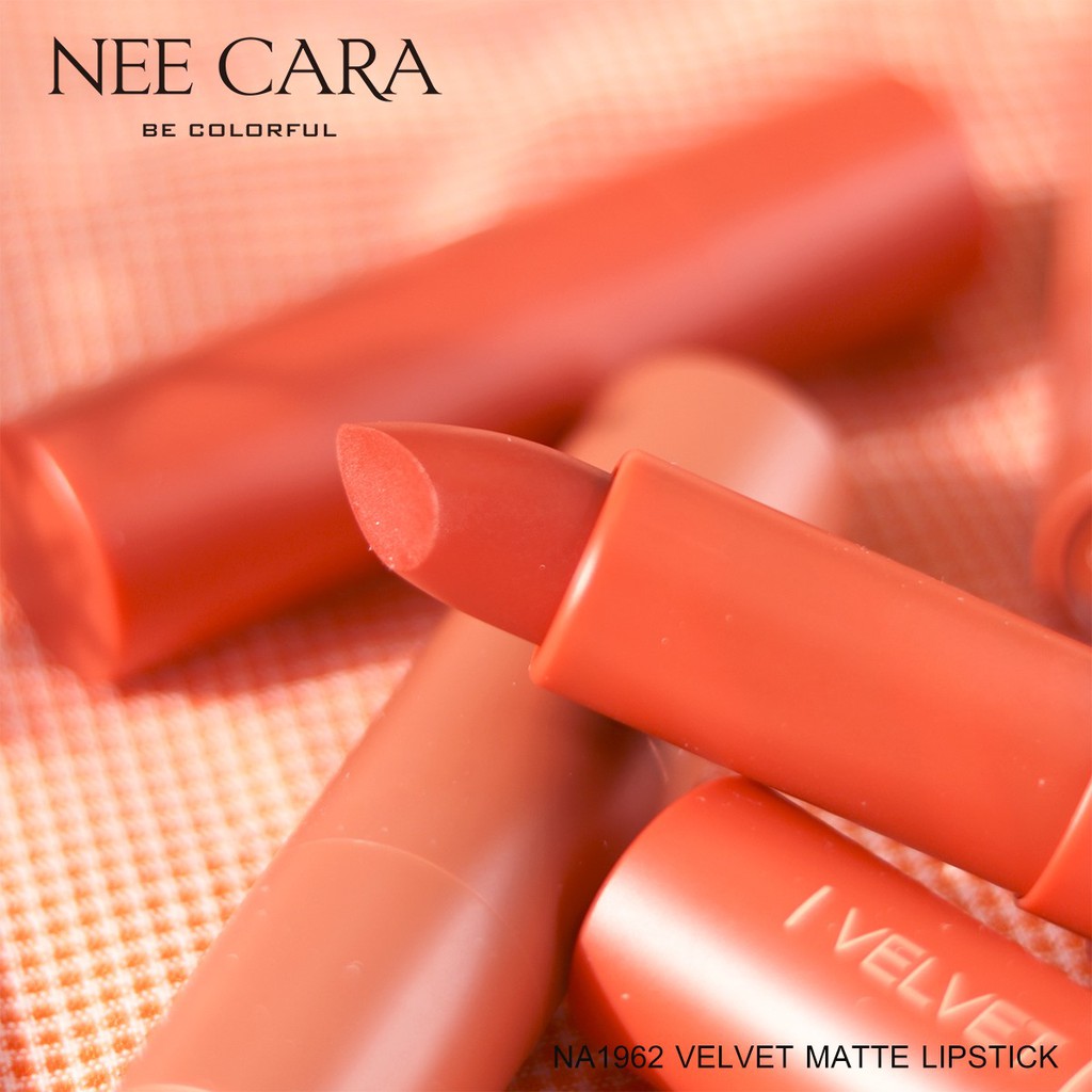 [Thailand] Son Thỏi Nee Cara Velvet Matte Lipstick NA1962 3.8g