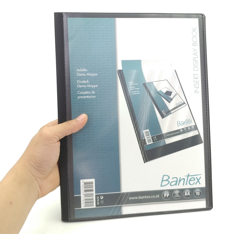 Bìa Lá Bantex PP A4 10 Lá 3174 10 - Màu Đen - Bantex