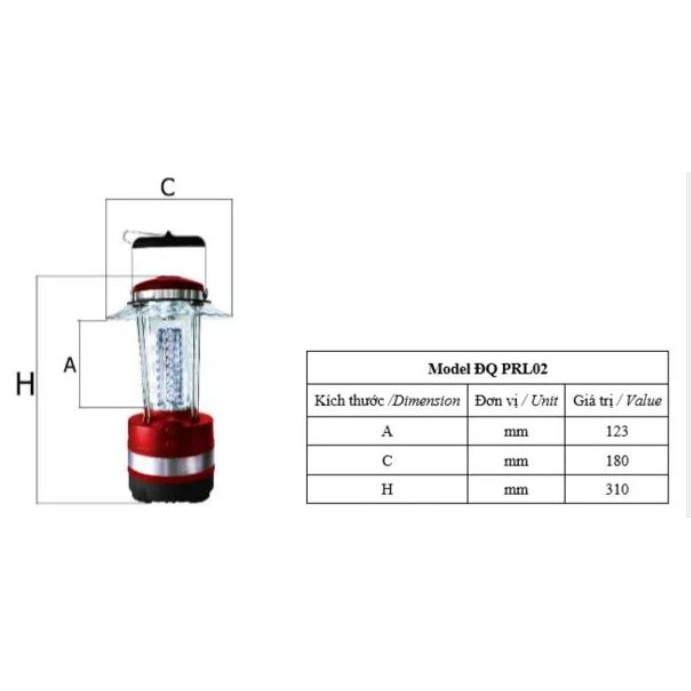 Đèn sạc Led Điện Quang ĐQ PRL02 04765 (ánh sánh trắng - daylight, cầm tay, công suất 4W)