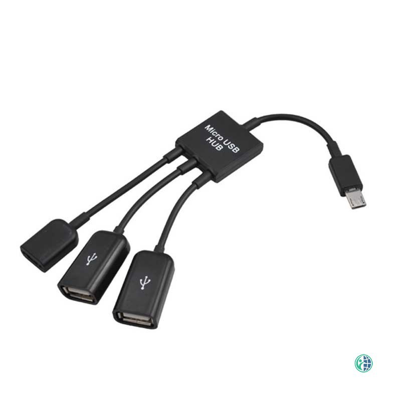 Thiết bị chuyển đổi đầu dây cáp Micro USB USB 2.0 OTG 3 trong 1 tiện dụng | BigBuy360 - bigbuy360.vn
