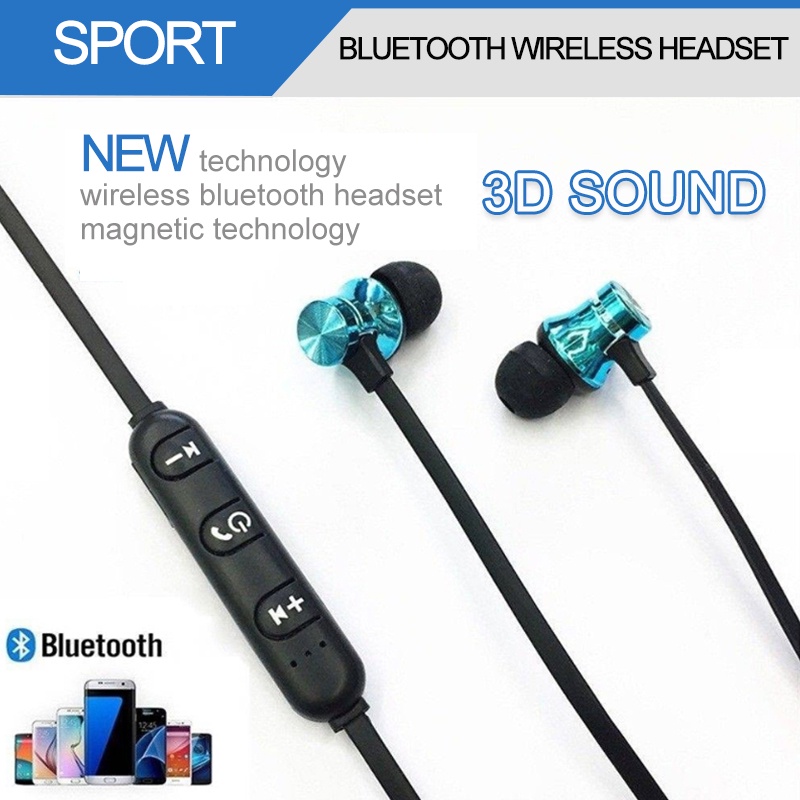 Tai Nghe Nhét Tai Bluetooth XT11 Mini CVC 6.0 Giảm Tiếng Ồn Siêu Nhẹ Có Dây Đeo Cổ Cho IOS IPAndroid