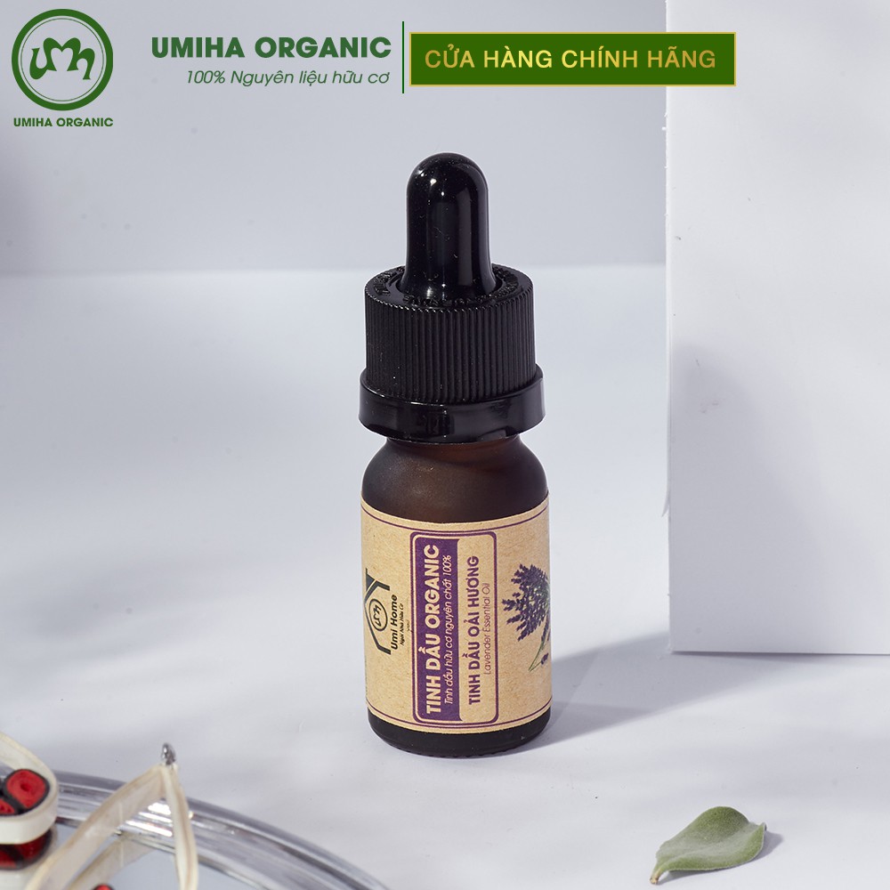 Tinh dầu Oải Hương Lavender hữu cơ UMIHOME nguyên chất 10ml - Dùng xông giảm mệt mỏi, ngủ ngon thư giãn, dưỡng da và mụn