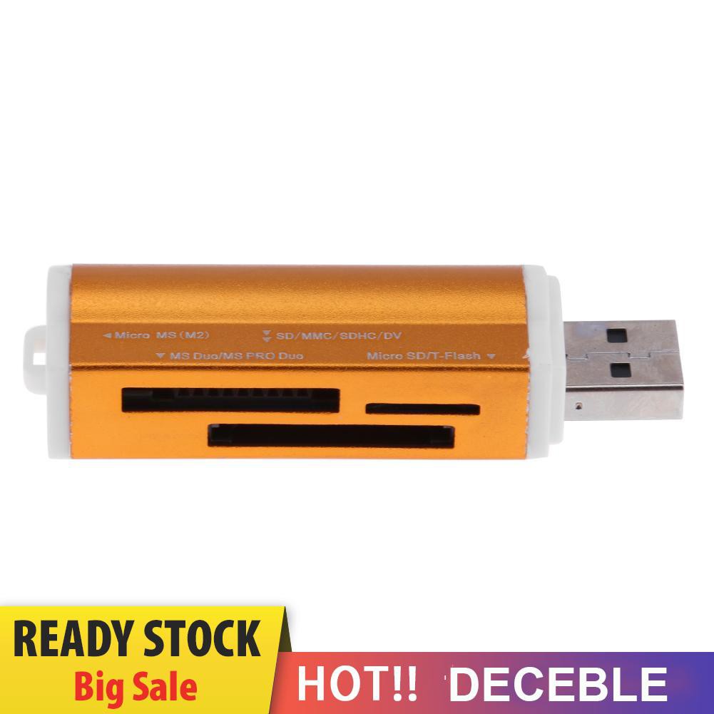 Đầu Đọc Thẻ Nhớ Usb 2.0 4 Trong 1 Cho Sd / Sdhc / Mini Sd / Mmc / Tf / Ms