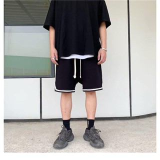 < FREESHIP > Set Áo Thun Đen trơn phối Quần Short 1V [ Form UNISEX ]