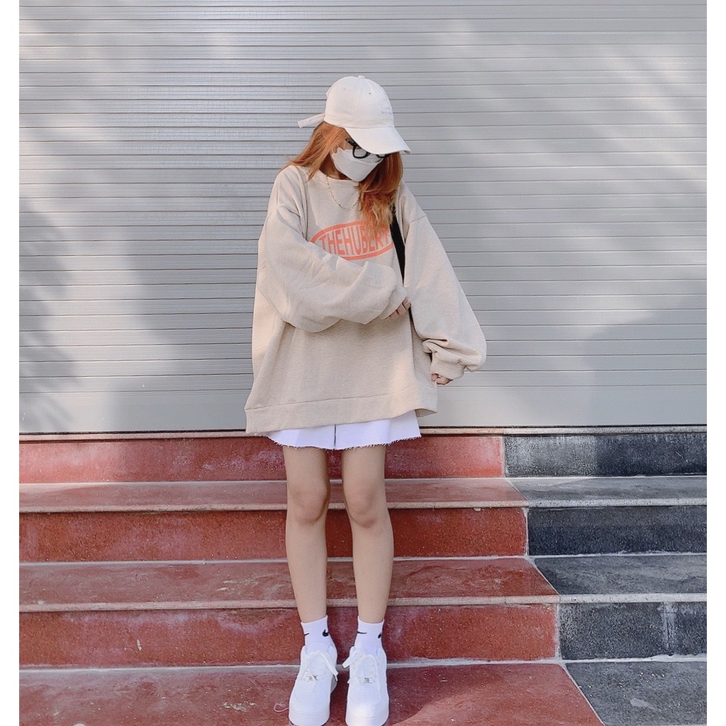 Áo nỉ sweater nam nữ unisex TheHuBert form rộng,Sweater unisex dáng rộng tay bồng Ullzang Hàn Quốc S36 | BigBuy360 - bigbuy360.vn
