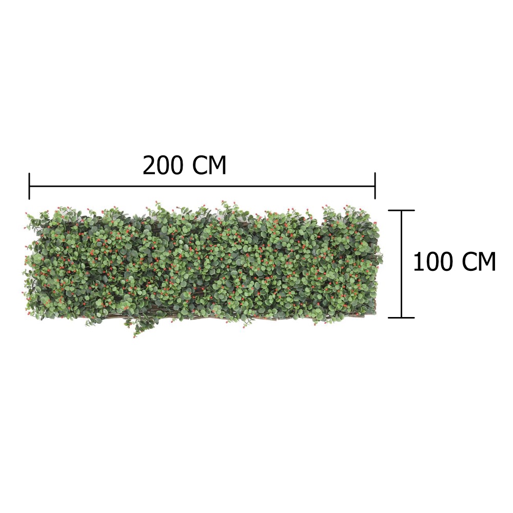 Homebase ME LIVING Hàng rào cỏ lá nhân tạo bằng nhựa có thể mở rộng chiều ngang EUCA W200XD3X100CM màu nâu