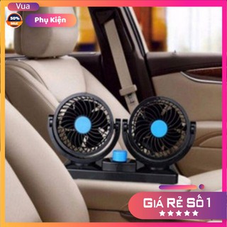 Quạt đôi mini 12v thông gió cho xe ôtô