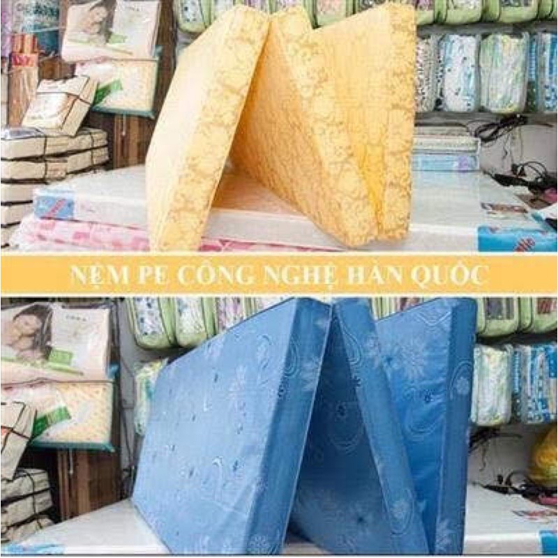 NỆM GẤP 3 HÀN QUỐC ÁO GẤM CAO CẤP(120X195X3CM