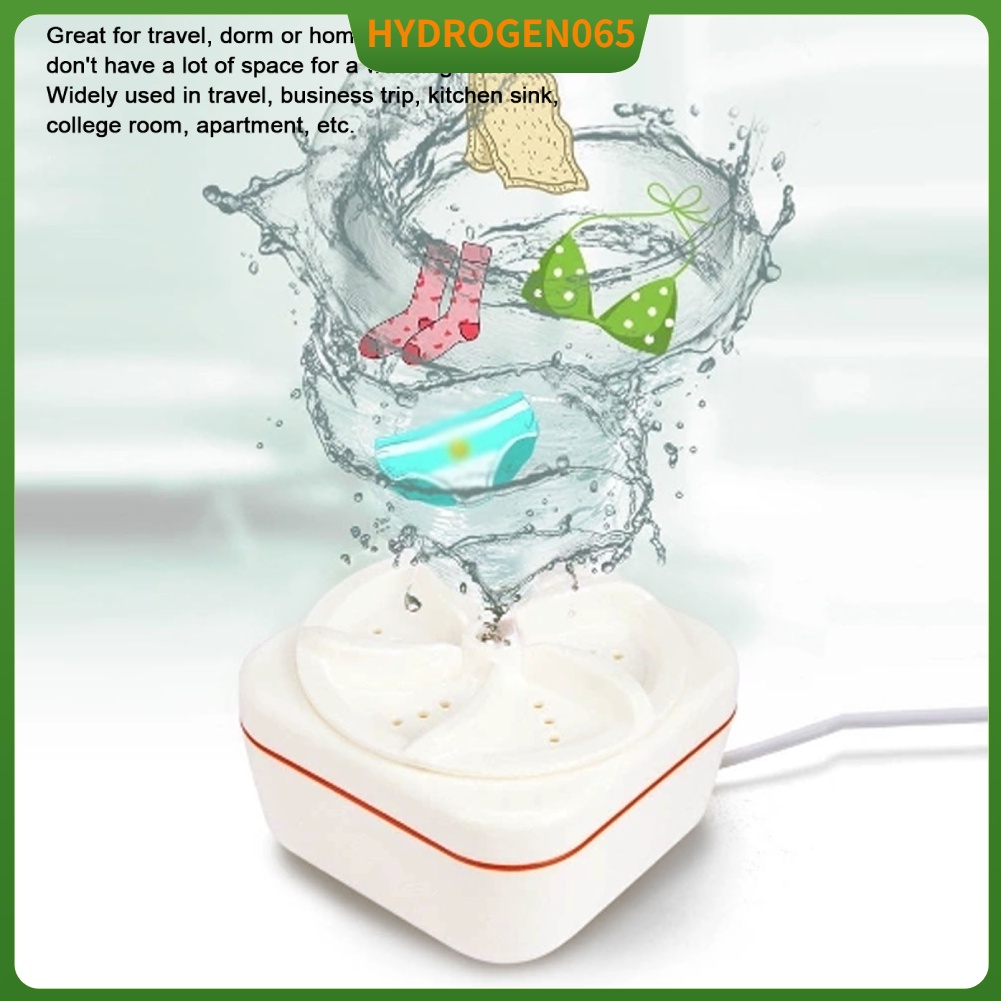 Máy giặt siêu âm 5V 18W USB chạy bằng sóng Tuabin di động có thể gập lại cho du lịch ký túc xá Hydrogen065