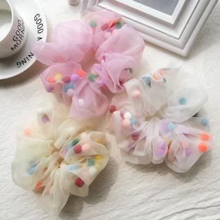 Dây buộc tóc màu cầu vồng xinh xắn cho nữ