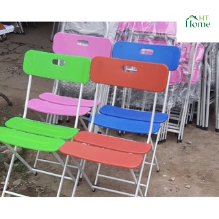 Ghế gấp gọn nhựa 3 lá ngồi văn phòng cà phê quán ăn tiện dụng
