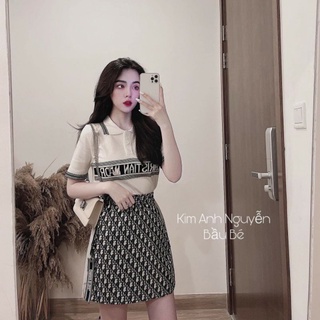 Set áo DIOR mix chân váy siêu xinh