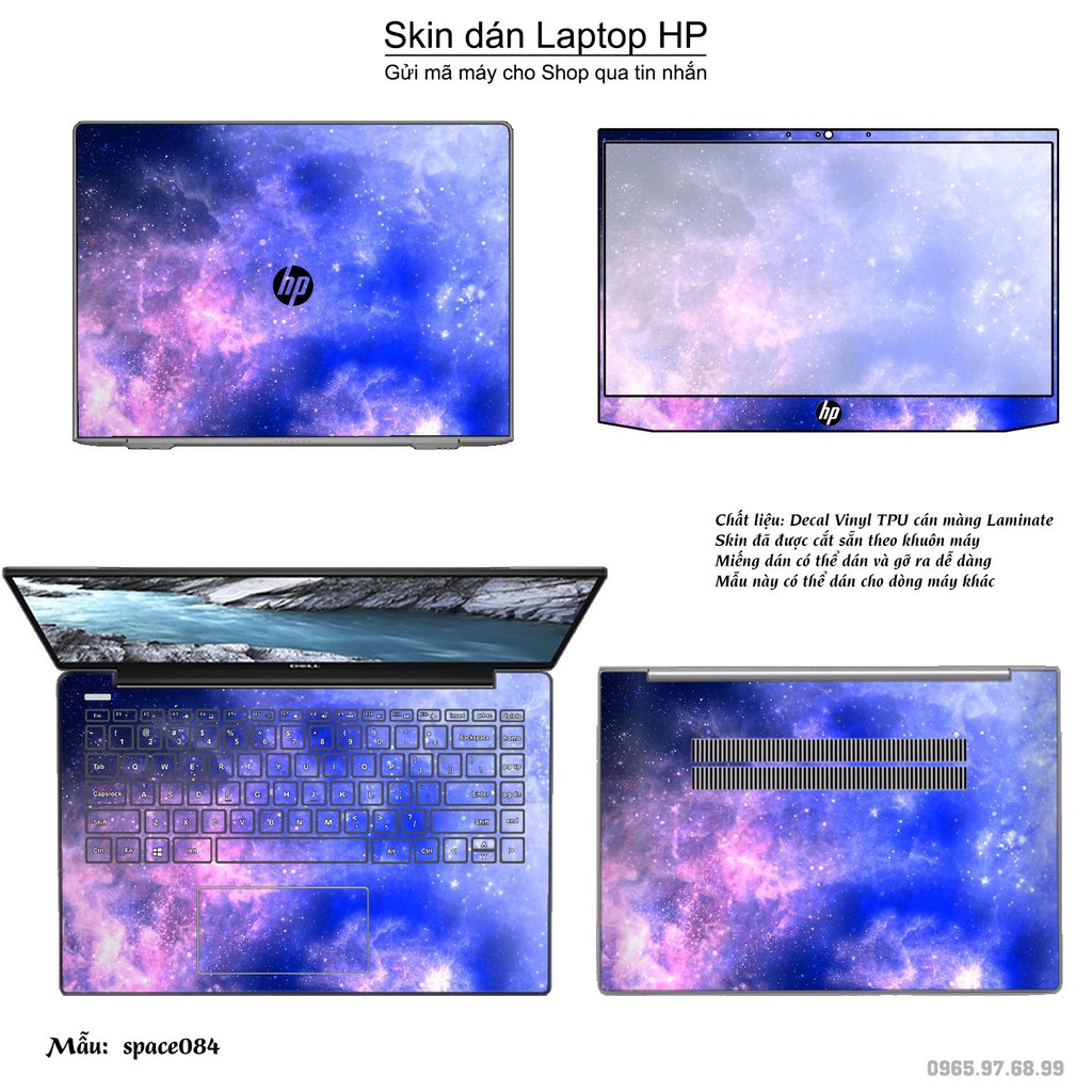 Skin dán Laptop HP in hình không gian nhiều mẫu 14 (inbox mã máy cho Shop)