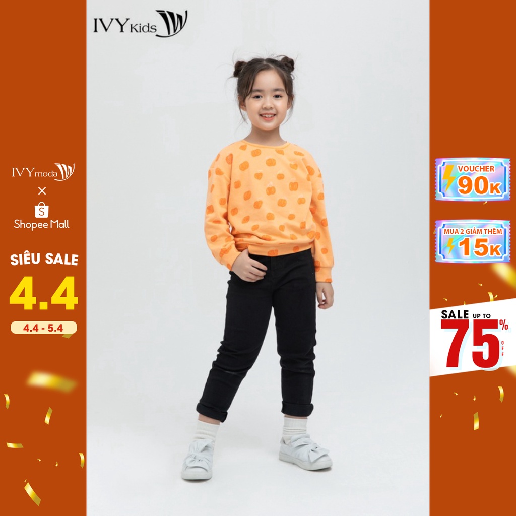 [NHẬP WABRTL5 GIẢM 10% TỐI ĐA 50K ĐH 250K ]Áo thun họa tiết bé gái IVY moda MS 58G1107