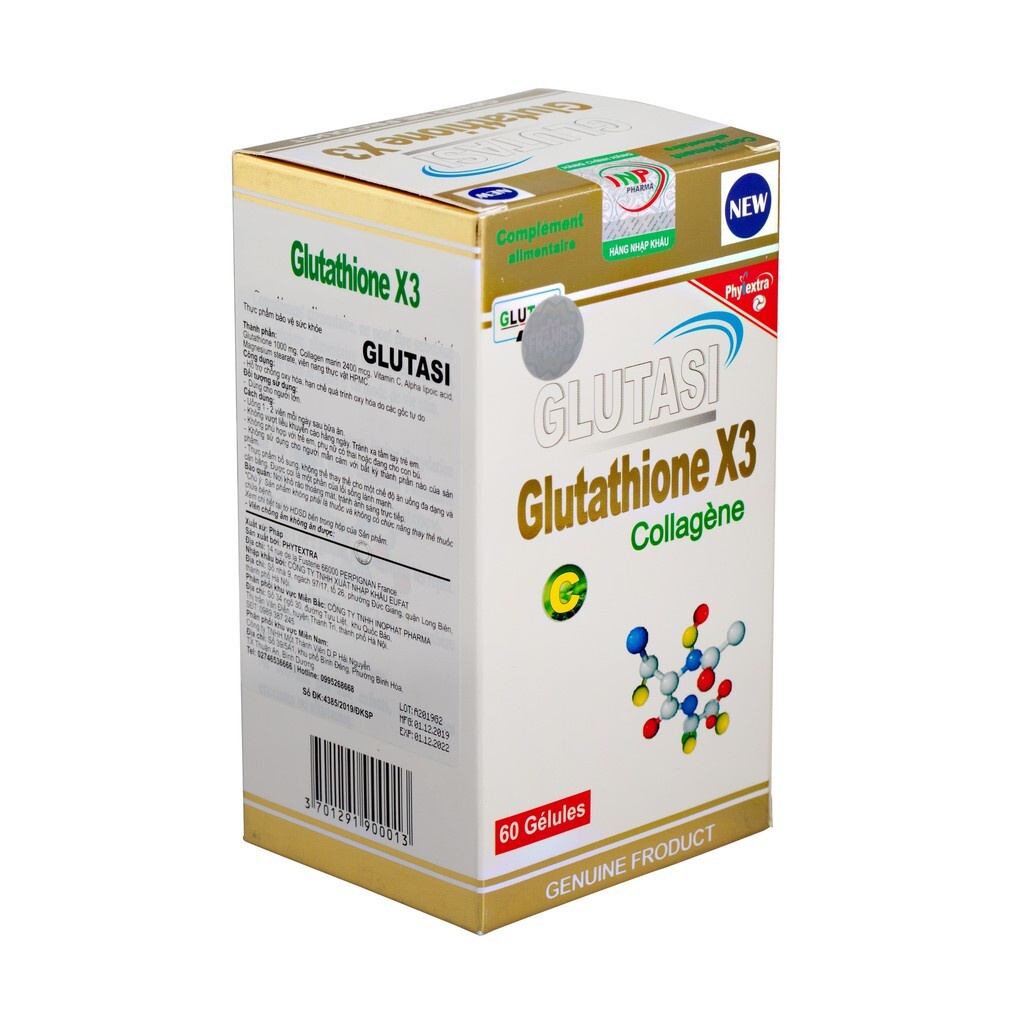Viên Uống Trắng Da, Mờ Nám Glutathione X3 - Collagen Glutasi | BigBuy360 - bigbuy360.vn
