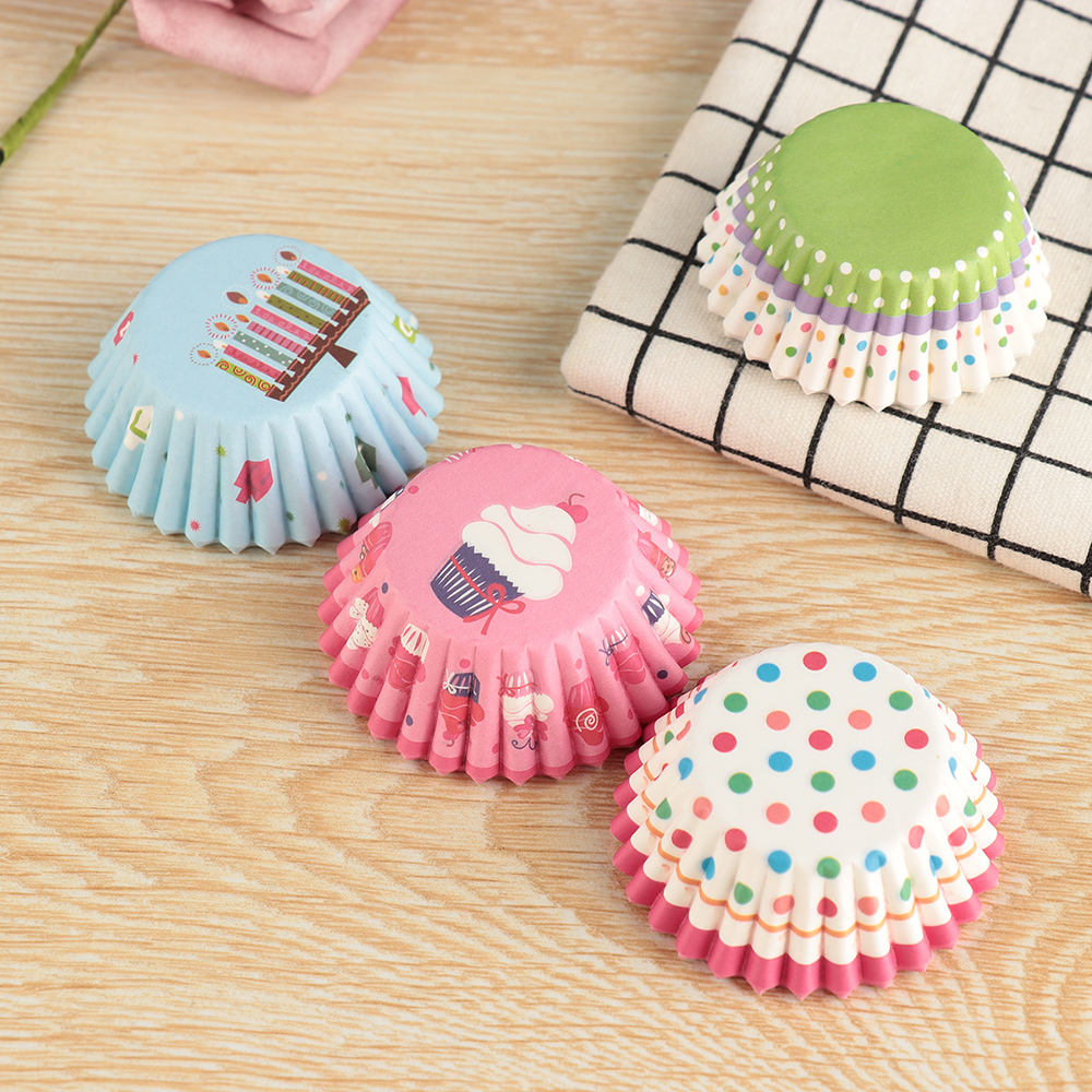 Set 100 Cốc Làm Bánh Cupcake / Muffin Tiện Dụng Cho Nhà Bếp / Tiệc Sinh Nhật