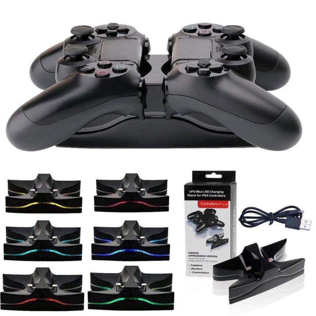 Đế sạc có đèn LED và 2 cổng sạc dành cho tay cầm PS4