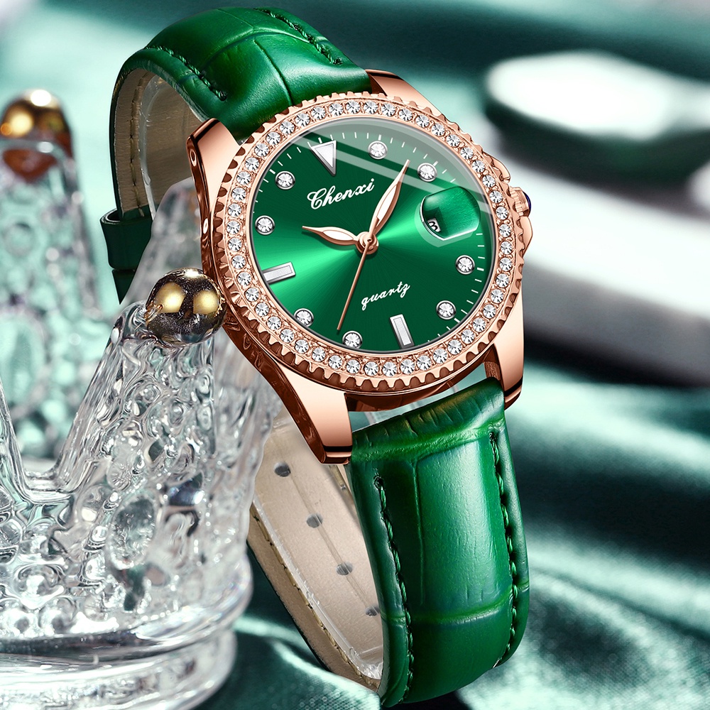 Đồng Hồ CHENXI Bằng Thép Không Gỉ Mạ Vàng Hồng Sang Trọng Chống Thấm Nước Dành Cho Nữ