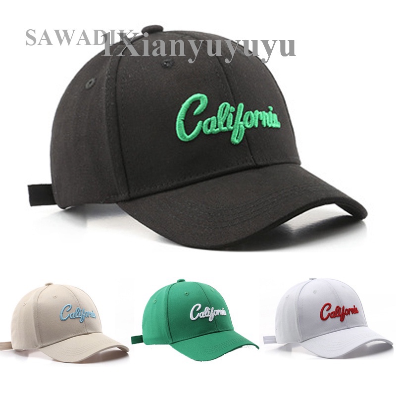 Mũ lưỡi trai cotton thêu họa tiết 3D màu xanh lá dạ quang phong cách hip hop Hàn Quốc cho nam và nữ