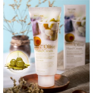 (DATE 14/11/2024) Kem dưỡng tay chiết xuất olive 3W CLINIC Olive Hand Cream 100ml