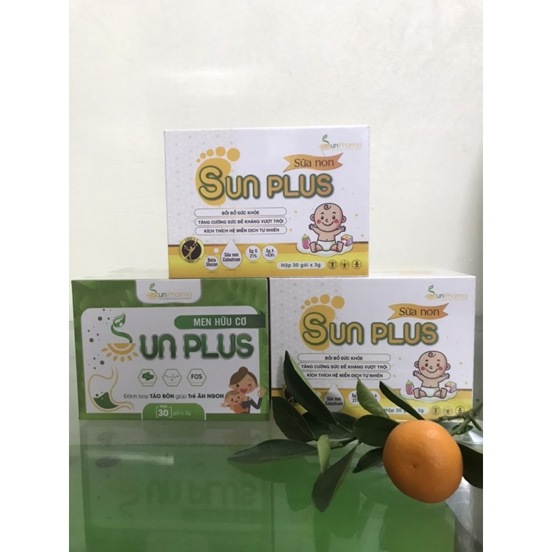 Combo 1 men hữu cơ và 2 sữa non sunplus