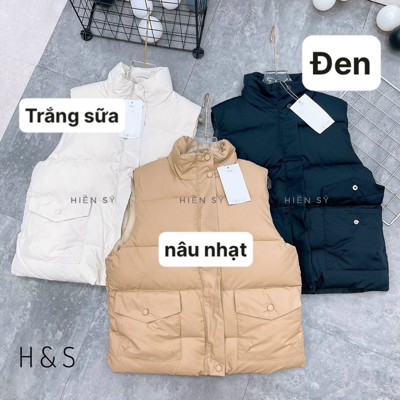 Áo phao gile túi hộp