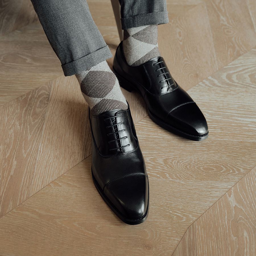 Giày Oxford Nam LAFORCE Mũi Nhọn GNLAJD6537-157-D Tặng Tất Nam Cao Cấp