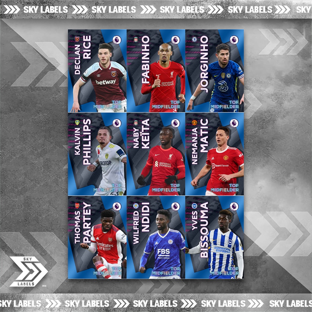 thẻ SKY Top Midfielder - Kalvin Phillips, Jorginho, Partey, Ndidi, Matic, Fabinho, Bissouma, Declan Rice, Keita - MU Liv