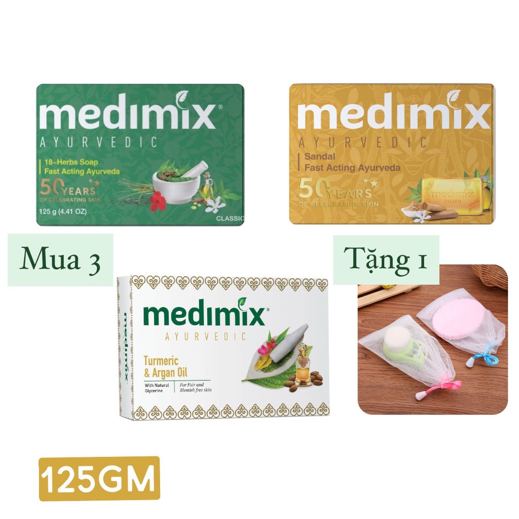 [CHÍNH HÃNG] COMBO MUA 3 TẶNG 1 XÀ PHÒNG MEDIMIX CHO LƯNG XINH 125G