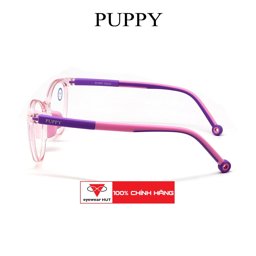 Gọng Kính Mắt Mèo Bé Gái Injection Blue Cutting Thời Trang Chính Hãng PUPPY P2236