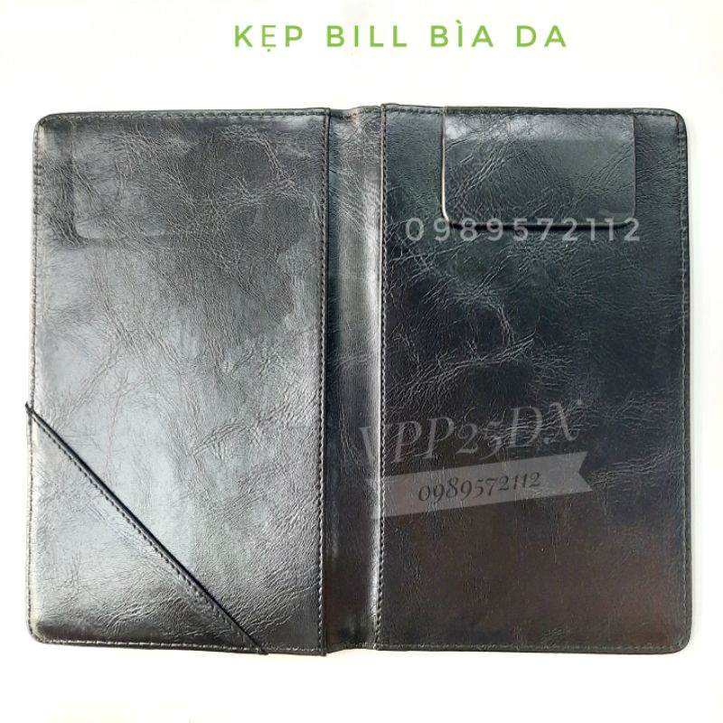 Kẹp bill,kẹp thanh toán bằng da