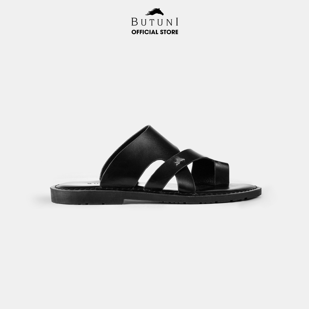 Dép xỏ ngón da thật Butuni Lively Sandal - Đen