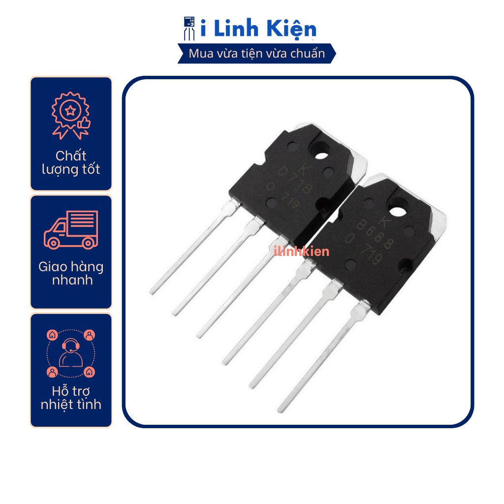 Cặp sò D718 B688 tháo máy chất lượng tốt