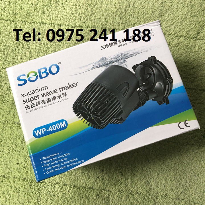 Máy thổi luồng tạo sóng hồ cá Sobo WP 400M 15W, thổi xa 120cm