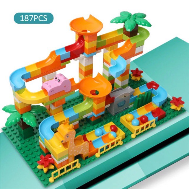 Order- Xếp Hình size Lego Duplo Cầu Trượt Sở Thú - 182 chi tiết - Đồ Chơi Sáng Tạo Cho Bé