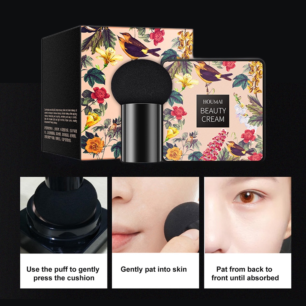 Kem BB Dạng Lỏng 20g Che Khuyết Điểm Lâu Trôi Kèm Mút Trang Điểm Hình Nấm Dành Cho Nữ