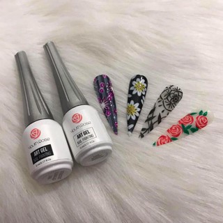 Cọ nét Hoa Hồng Đen-Trắng , cọ nét vẽ móng nail