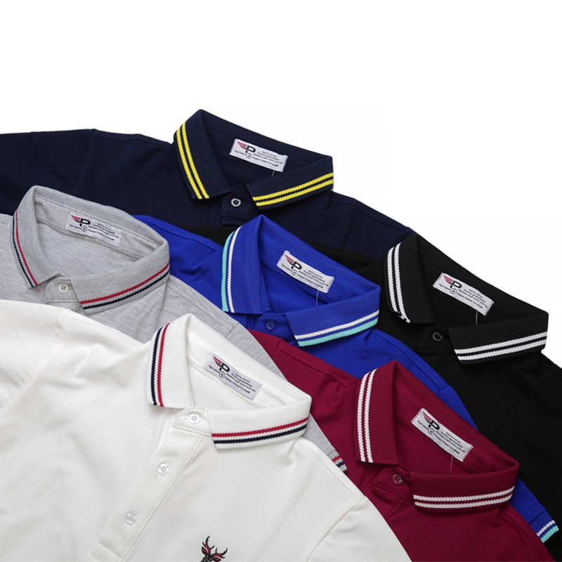 Áo thun nam polo bo cổ dệt logo in nổi Pigofashion thời trang AHT16 chọn màu | BigBuy360 - bigbuy360.vn