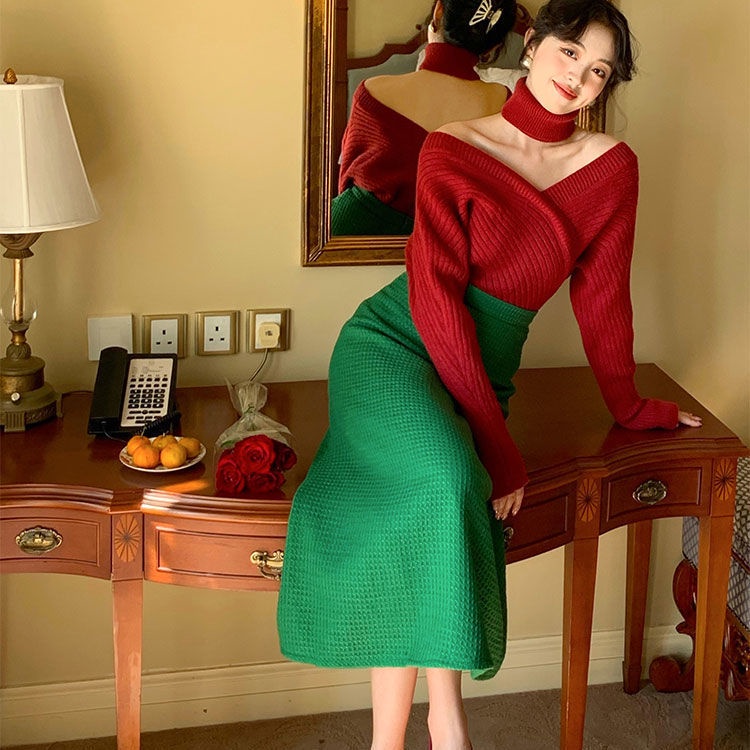 COZOK Áo sweater Dáng Ôm Phong Cách Thời Trang Retro