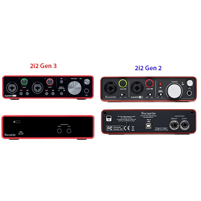 Sound Card FOCUSRITE 2I2 GEN 3 ⚡ BẢO HÀNH 1 NĂM ⚡ Dành Cho Thu Âm, Hát Livestream Chuyên Nghiệp, Monkey Studio