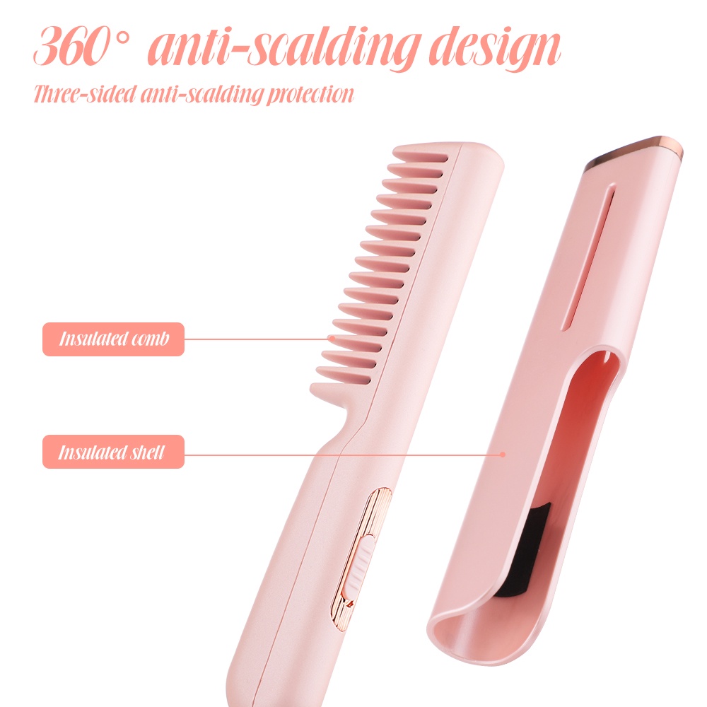Lược Điện Duỗi / Uốn Tóc Ion Âm 2 Trong 1 Không Dây