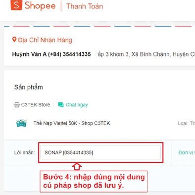 Thẻ Nạp Viettel 20K - Shop C3TEK