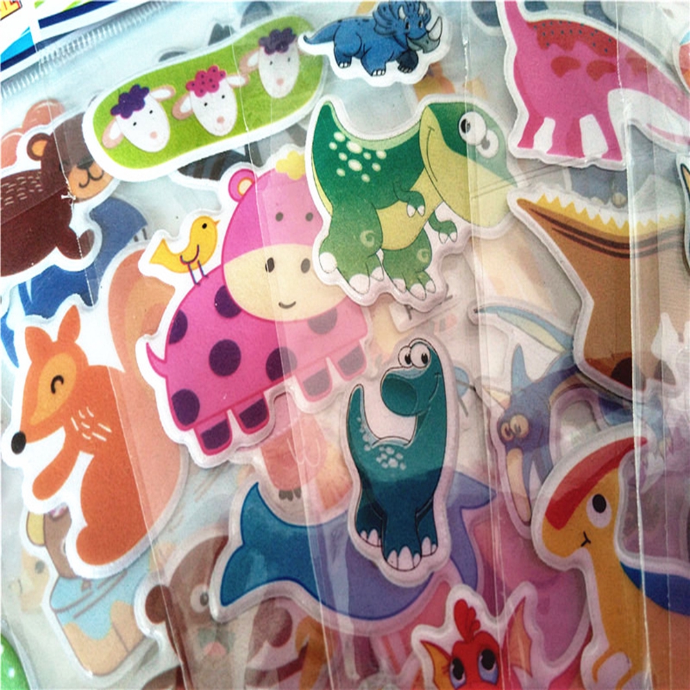 Bộ 10 miếng dán hình đồ chơi 3D cho bé