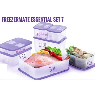 Bộ 7 Hộp Trữ Đông nắp tím Tupperware Essential Freezermate - Hàng chính hãng Tupperware phân phối tại Việt Nam